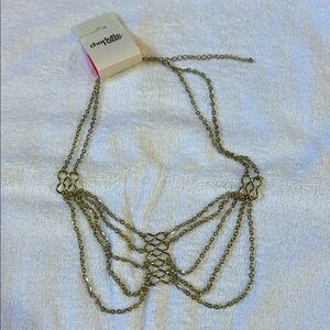 Charlotte Russe Charming Gold Chain Necklace Butterfly shape